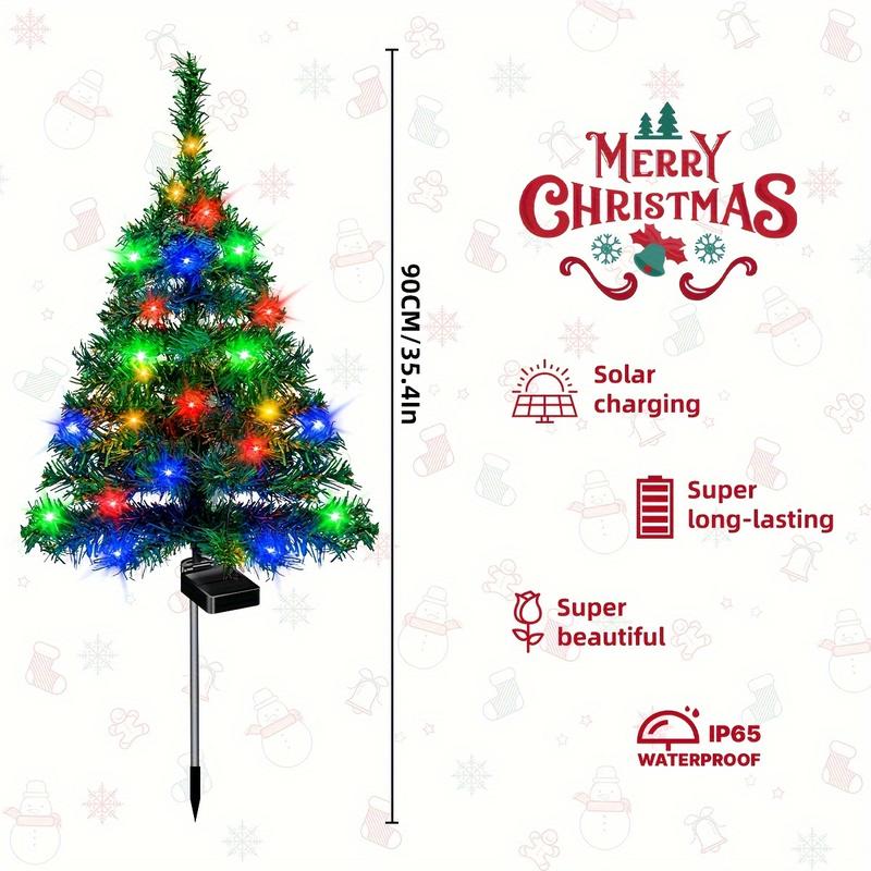 Set of 2 Christmas Solar Trees
