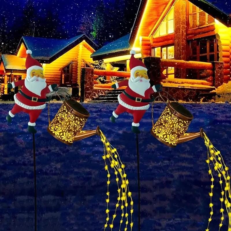 Solar Santa Kettle Lights