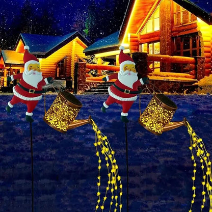Solar Santa Kettle Lights