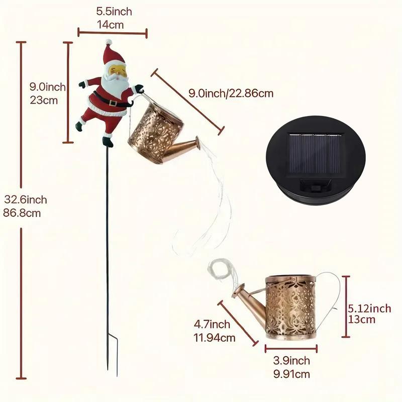 Solar Santa Kettle Lights