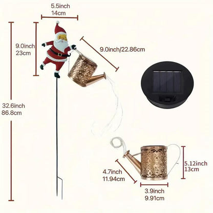 Solar Santa Kettle Lights