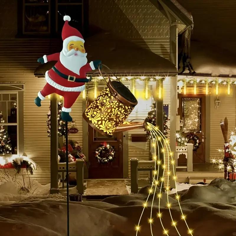 Solar Santa Kettle Lights
