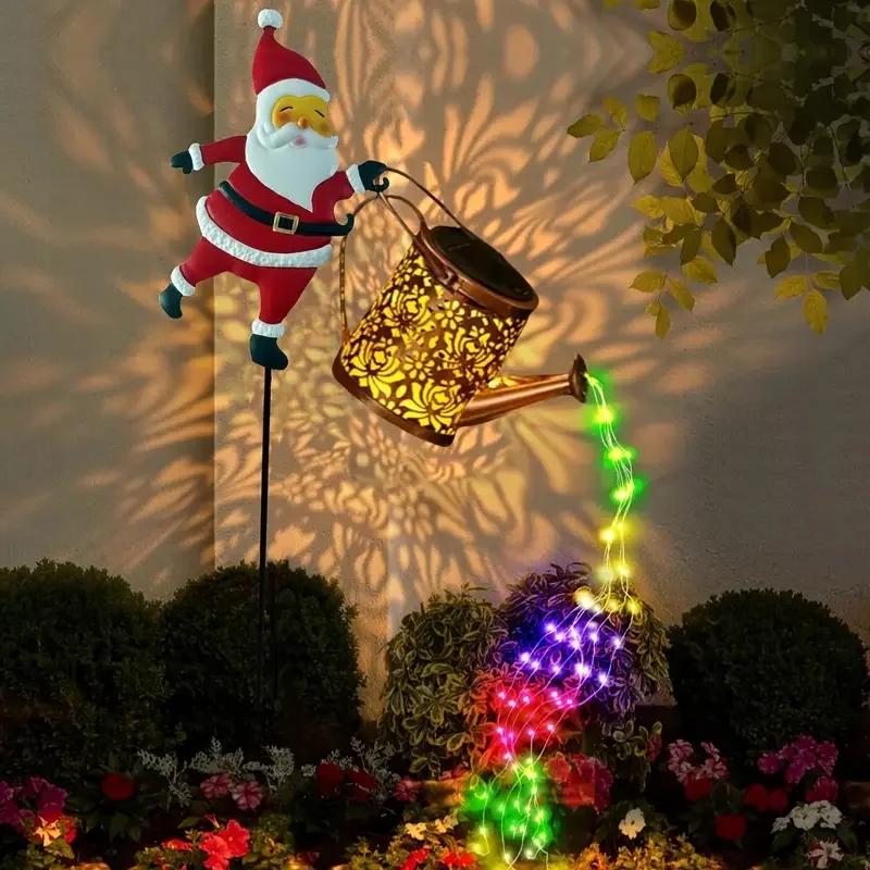 Solar Santa Kettle Lights