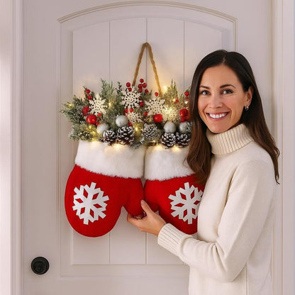 Christmas Glove Wreath