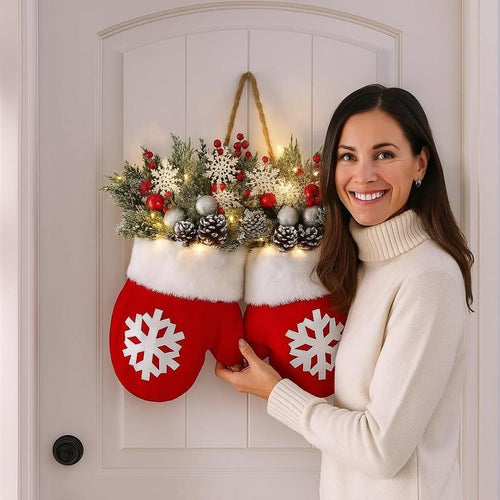 Christmas Glove Wreath