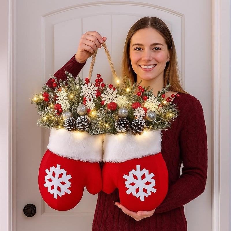 Christmas Glove Wreath