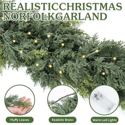 Pre-lit Christmas Cedar Garland